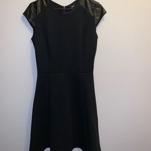 Black Leather Shoulder Dress